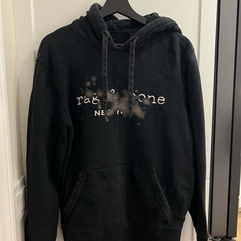 Rag & Bone Black Hoodie Sweatshirt